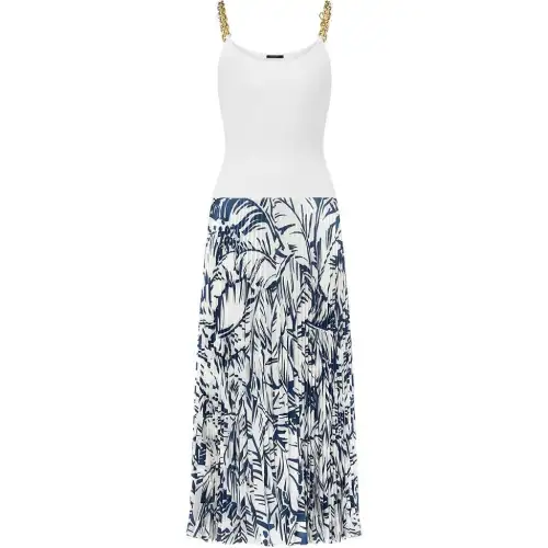 LOUIS VUITTON Palm Print Trompe L’Oeil Maxi Dress
