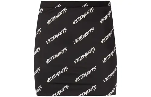 Vetements Monogram Mini Skirt 'White/Black'