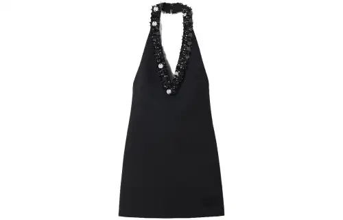 MIU MIU Sleeveless Dresses Women's Black Moderate Short