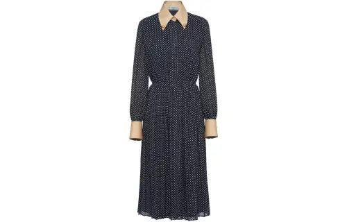 Prada polka-dot georgette dress