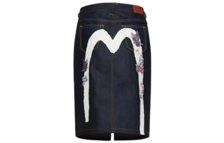 EVISU Denim Short Skirts Women's Blue Moderate Short Other