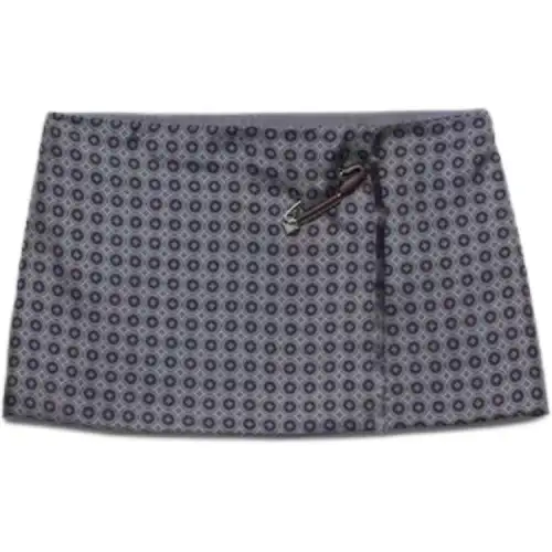PRADA Casual Short Skirts Women's Gray