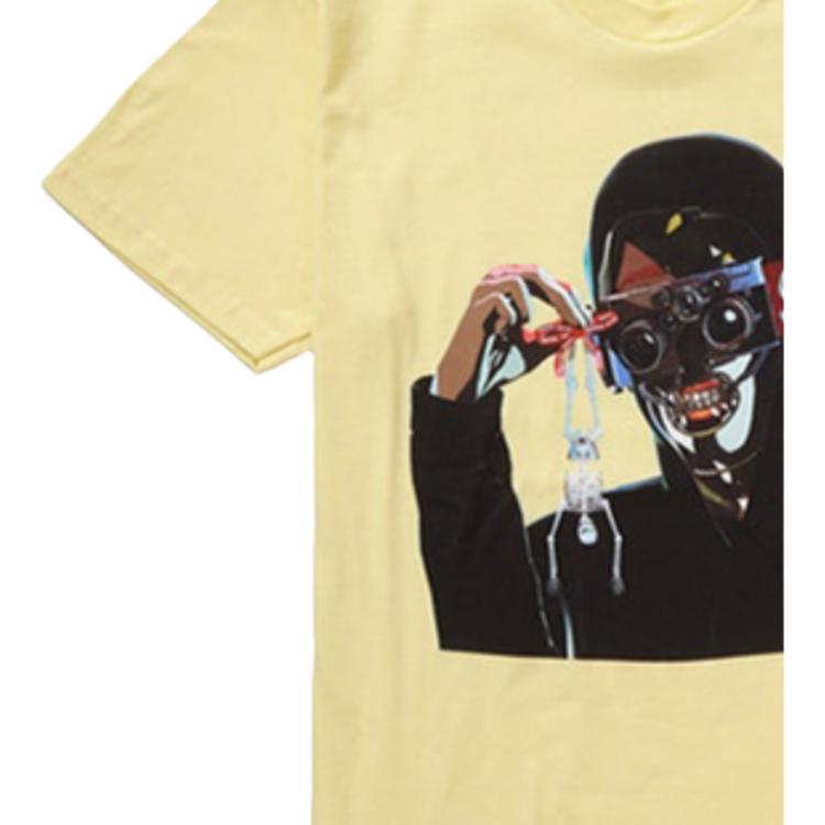 Футболка Supreme SS19 Creeper Tee Pale Yellow (желтая) — фото 3