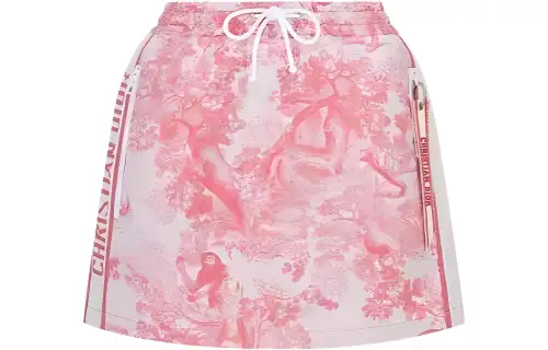 DIOR Casual Short Skirts Women's Pink Moderate Short A Line Skirt