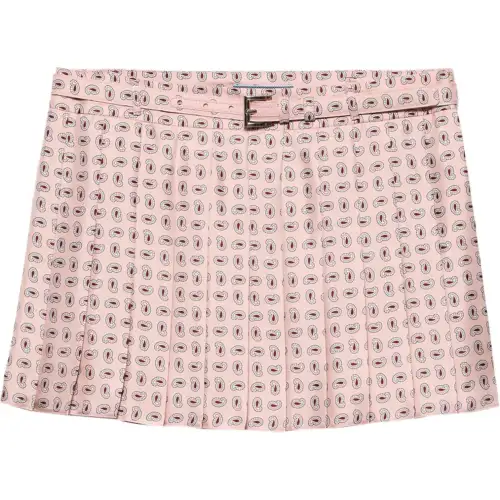 PRADA SS24 Casual Short Skirts Women's Pink