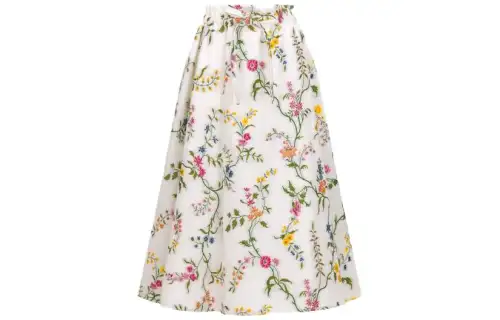DIOR SS23 Casual Long Skirt Women's White