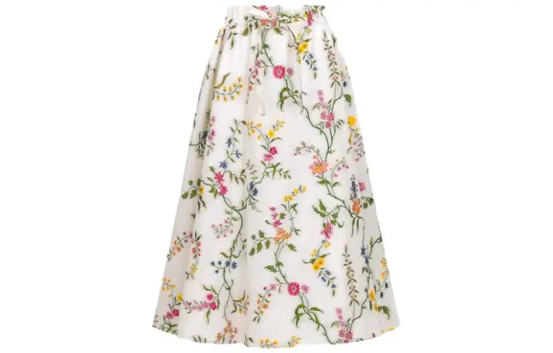DIOR SS23 Casual Long Skirt Women's White