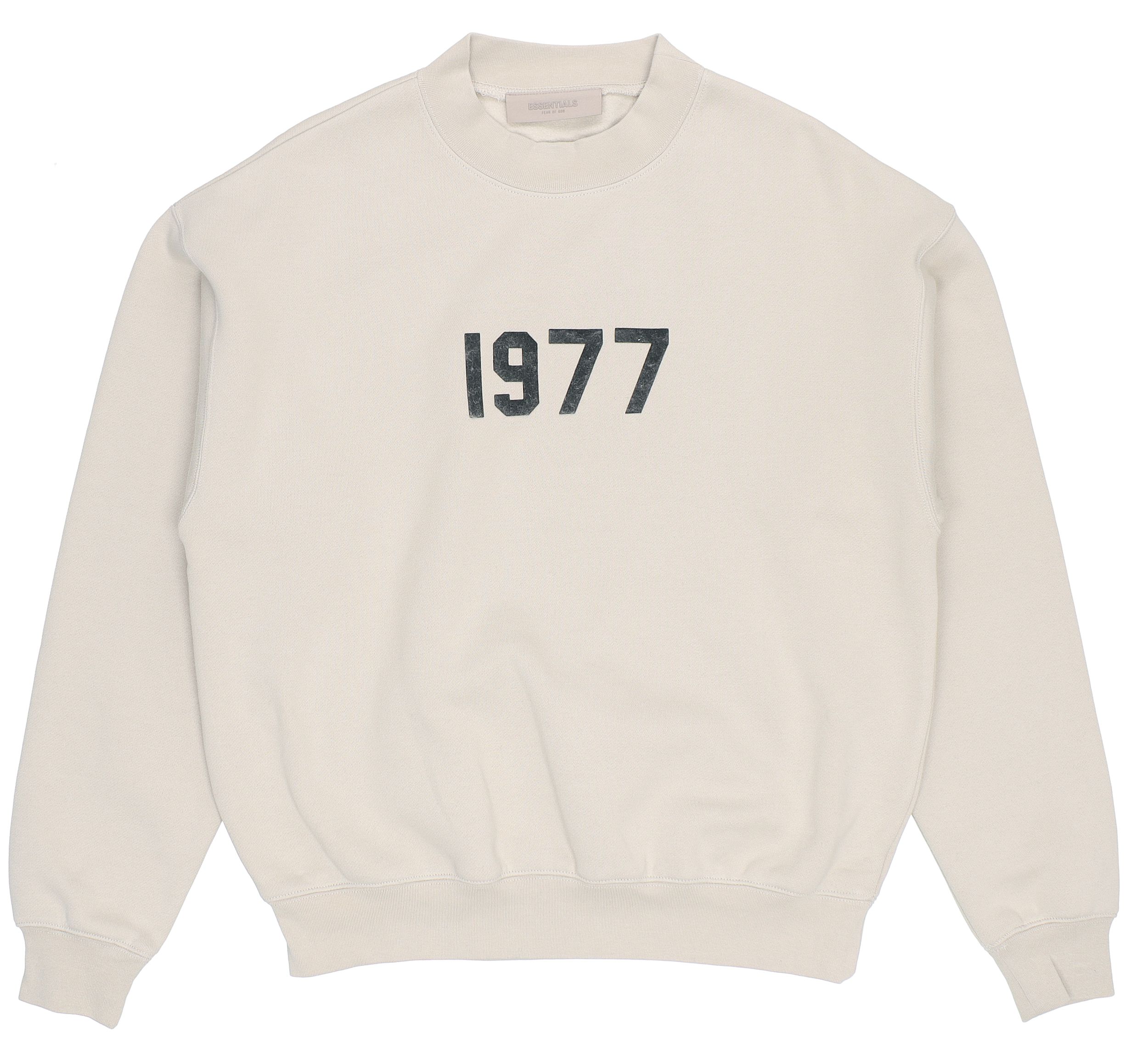 Fear of God Essentials 1977 Series SS22 Kids Crew Neck Sweatshirt Wheat Digital Printed Round Neck Long Sleeve Pullover Sweatshirt Children's Wheat Color