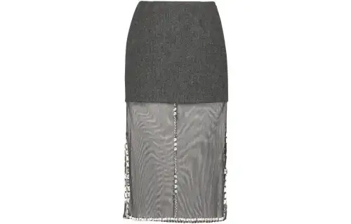 PRADA Casual Long Skirts Women's Black Moderate Mid Length Other