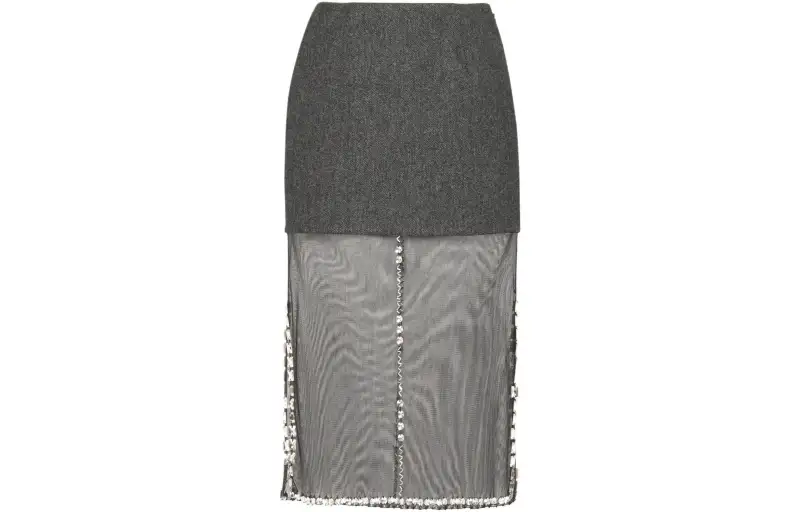 PRADA Casual Long Skirts Women's Black Moderate Mid Length Other