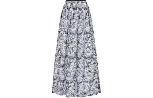 DIOR SS24 Casual Long Skirt Women's Marine Blue