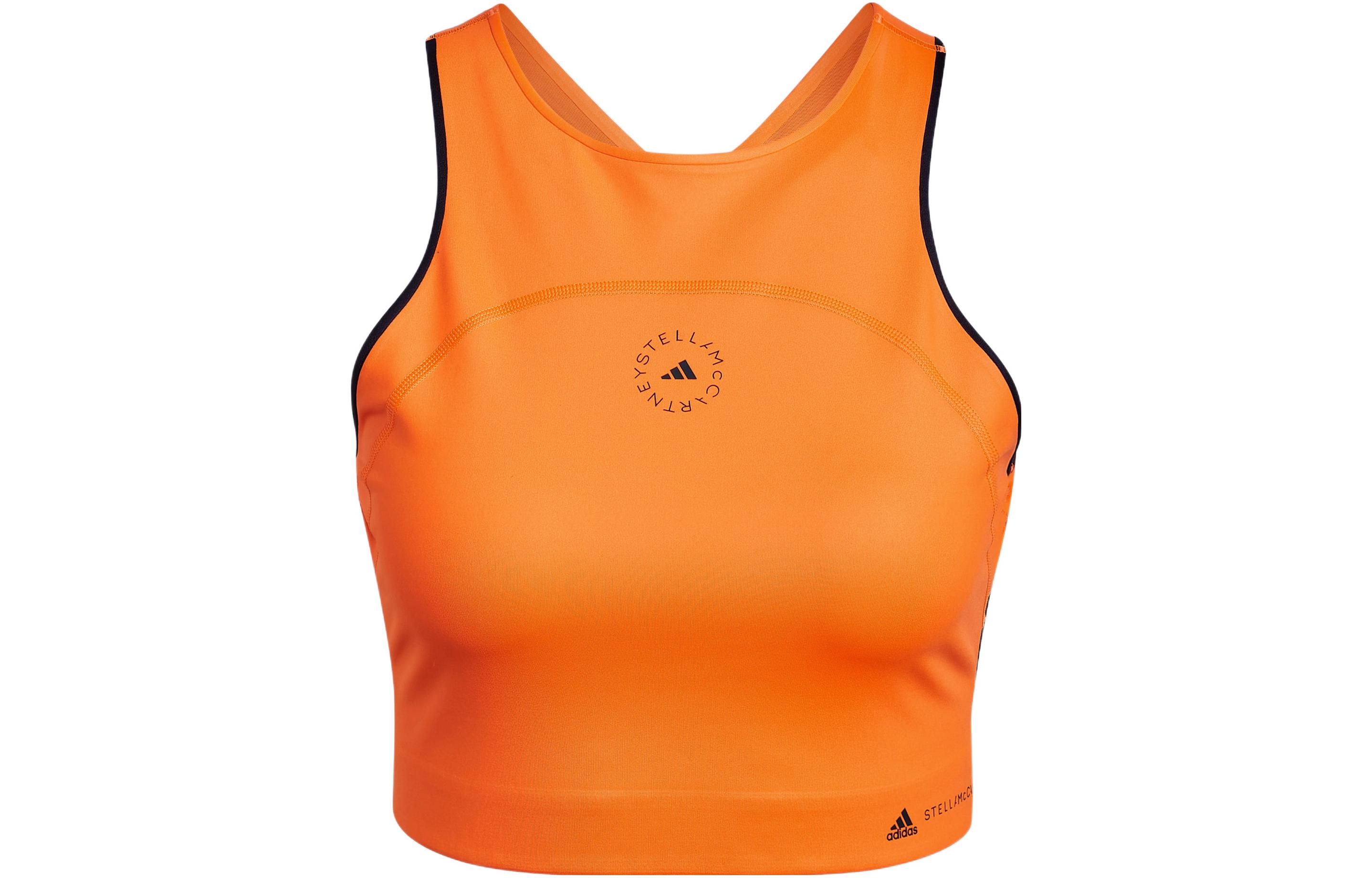 Женский спортивный топ adidas Crop Tank (оранжевый)
