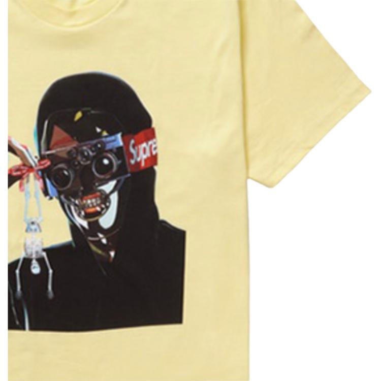 Футболка Supreme SS19 Creeper Tee Pale Yellow (желтая) — фото 2