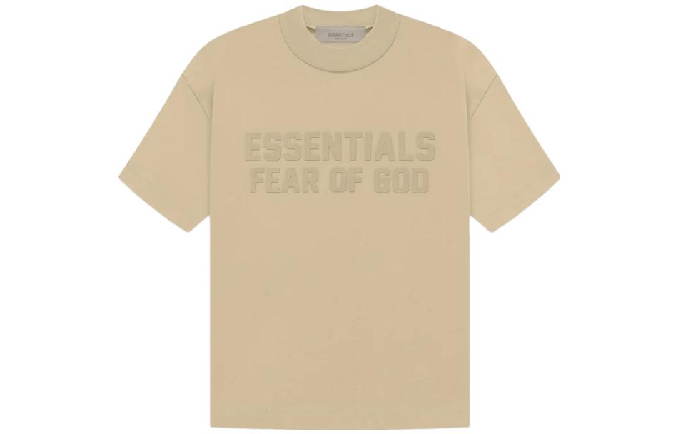 Детская футболка Fear of God Essentials Drop2 SS23TKids Essentials SS Tee Sand Logo (бежевый)