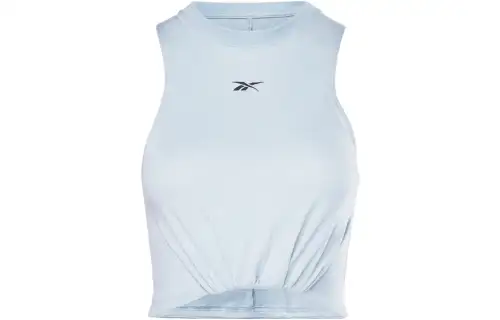 Reebok S GATHERED SOLID Sport Vests Women's Blue