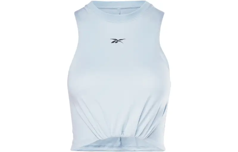 Reebok S GATHERED SOLID Sport Vests Women's Blue