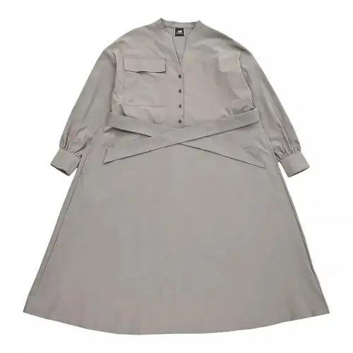 New Balance Met24 Shirts Dress Long Sleeved Dress Women's Gray