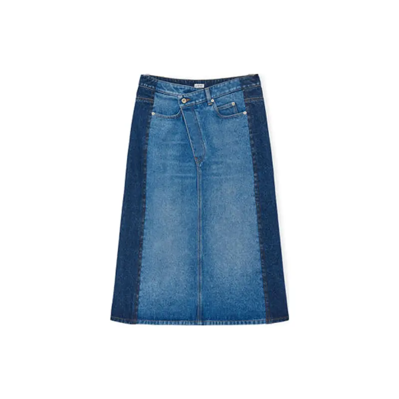 LOEWE Casual Long Skirts Women's Blue Moderate Mid Length Other