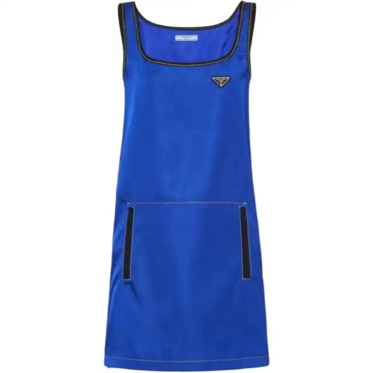 PRADA Sleeveless Dress Women's Klein Blue