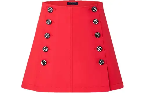 Louis Vuitton x Yayoi Kusama 2010s technical gabardine mini skirt