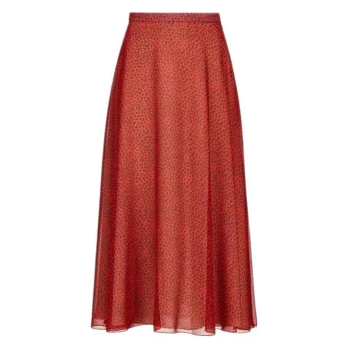 DIOR Casual Long Skirt Women's Red