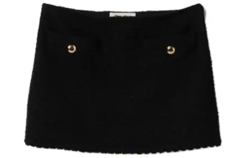 Miu Miu sequin-trim knitted miniskirt