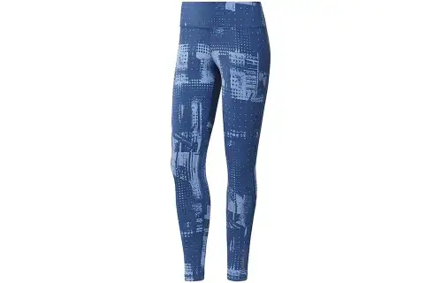 Reebok LM REEBOK LUX TIGHT AOP Sports Pants Women's Marine Blue