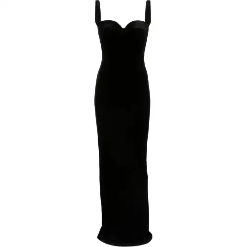Balenciaga Sleeveless Fitted Velvet Gown