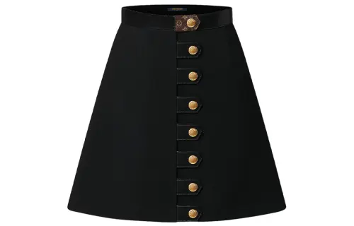 LOUIS VUITTON Casual Long Skirt Women's Black
