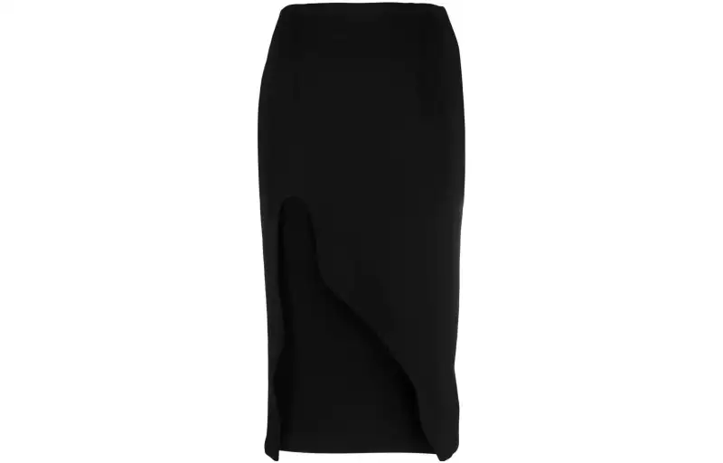 OFF-WHITE asymmetric midi skirt