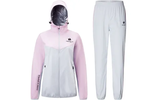 HOTSUIT Sports long-sleeve with letters with hood for gym, jacket, split trousers, set, for running