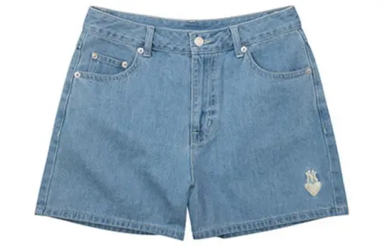 MLB MOCO Love Series Denim Shorts Women's Light Blue Moderate Bermuda Shorts