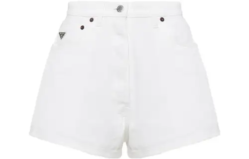 PRADA Denim Shorts Women's White Moderate