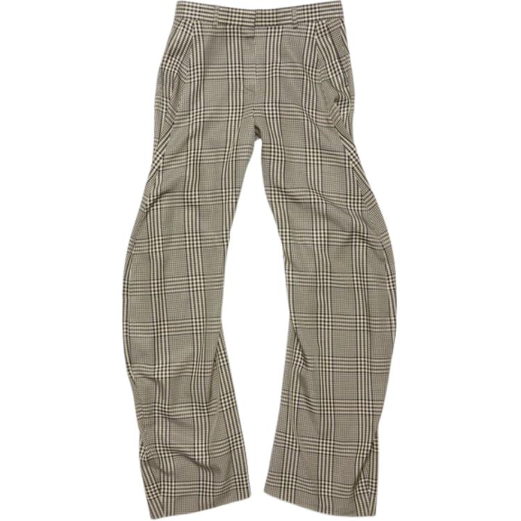 Женские штаны Acne Studios В клетку (коричневые)