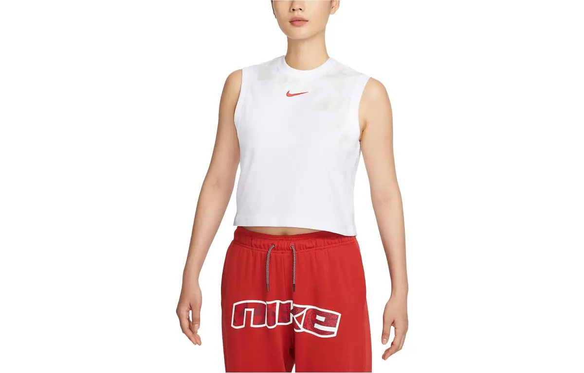 Nike Sleeveless Sports Shirts Women's White Other