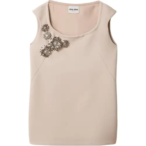 MIU MIU Sleeveless Dress Women's Snow