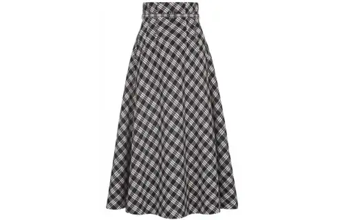 DIOR Casual Long Skirt Women's Black White