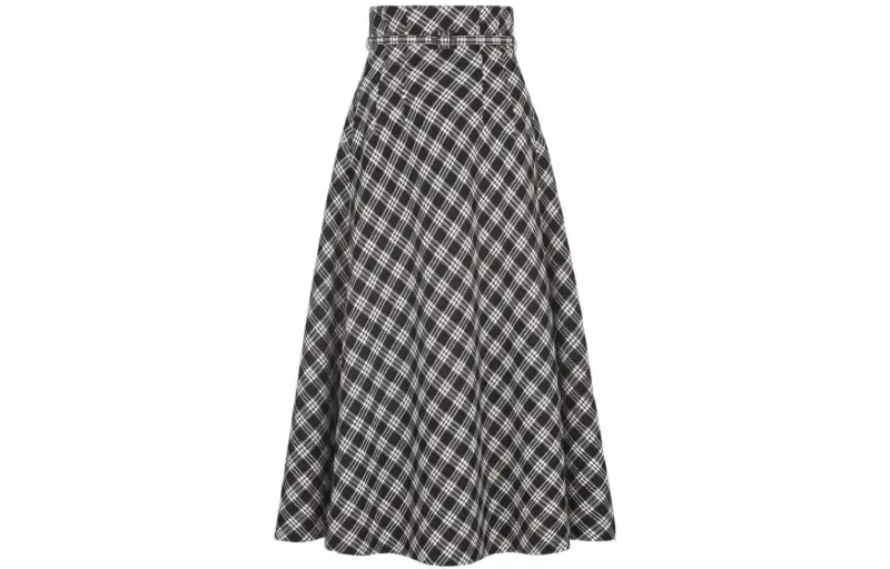 DIOR Casual Long Skirt Women's Black White