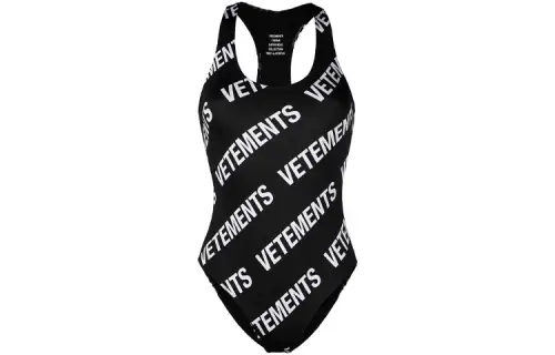 Vetements One Piece Swimsuits Women's Black Triangle One Piece Swimsuit
