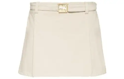 MIU MIU Miu Miu SS23 solid color belt style short casual skirt for women, light brown
