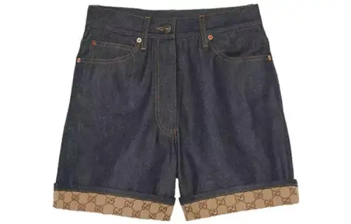 GUCCI Denim Shorts Women's Blue