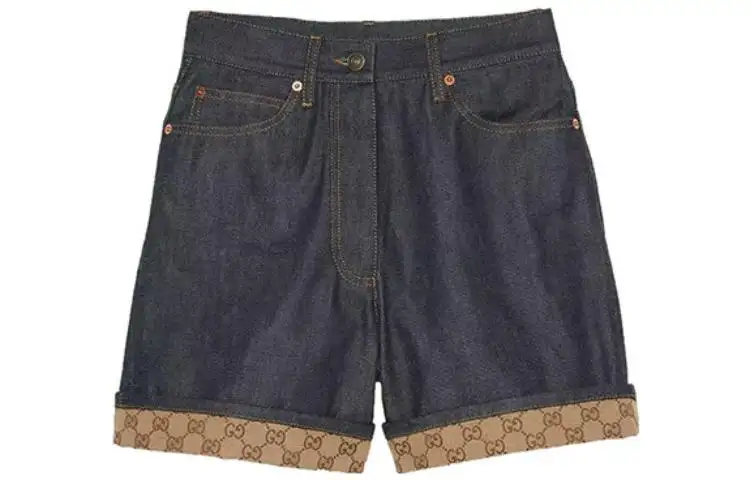 GUCCI Denim Shorts Women's Blue