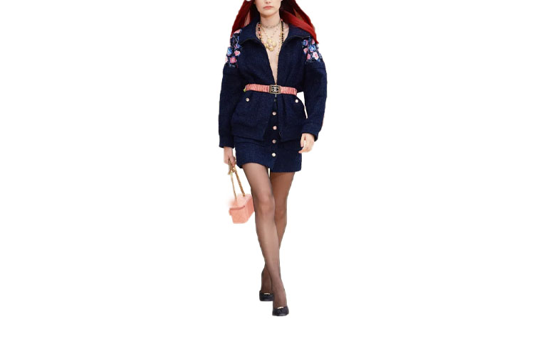 CHANEL SS23 Casual Short Skirts Women's Blue