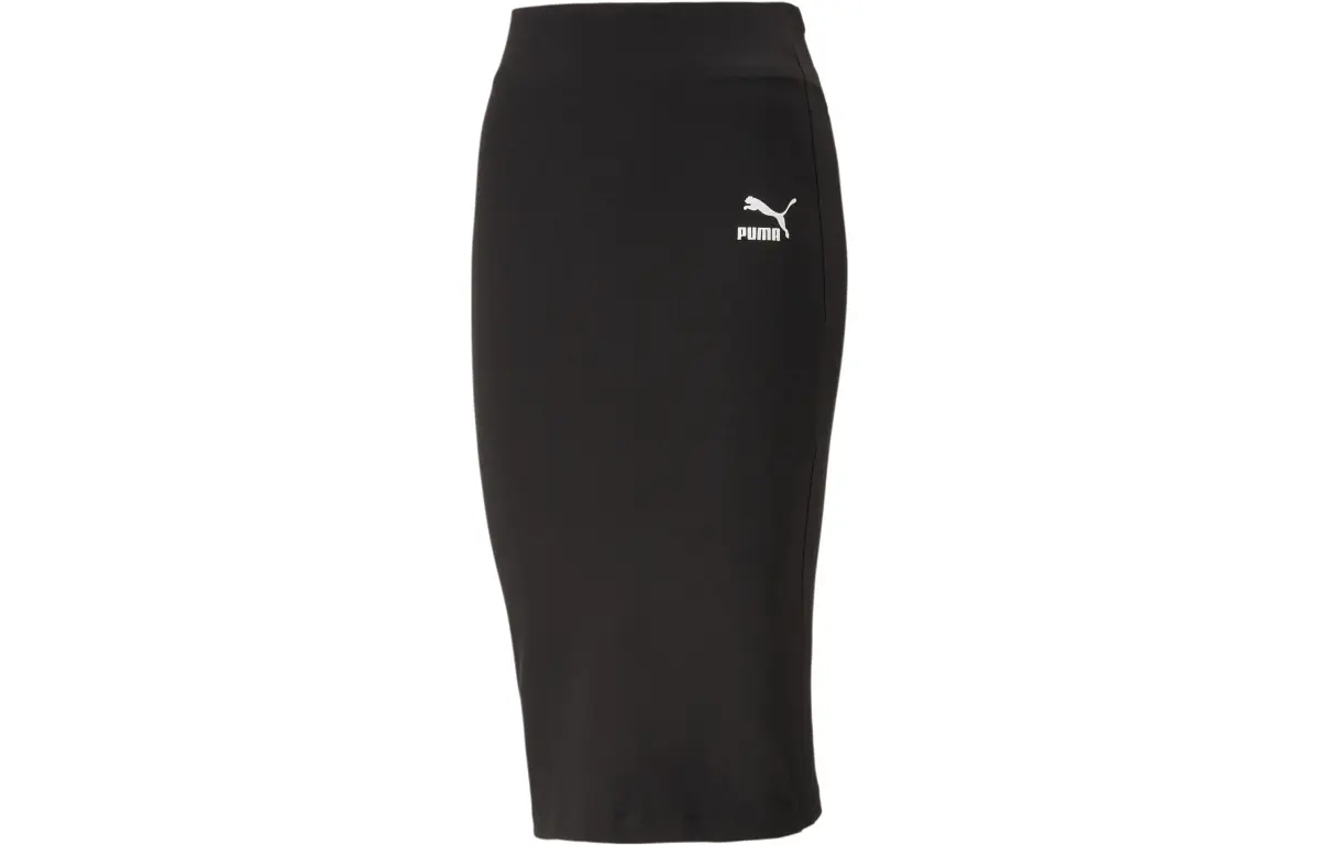 PUMA T7 Long Skirt Casual Long Skirt Women's Black