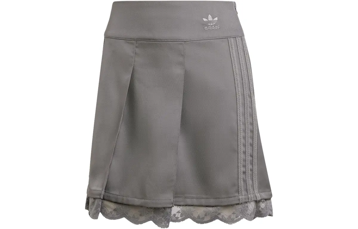 Adidas Originals Grey Casual Short Skirts Women's Gray