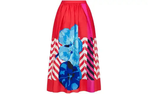 DIOR Casual Long Skirt Women's Red