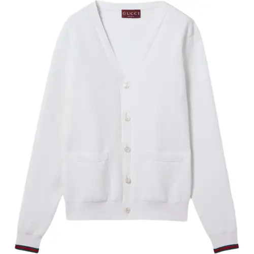 Gucci Cotton piquet knit cardigan
