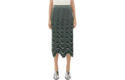 Bottega Veneta SS24 Casual Long Skirt Women's Green