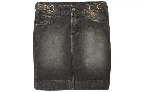 GUCCI FW22 Denim Short Skirts Women's Black