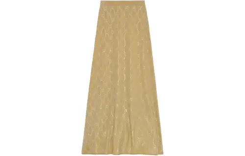GUCCI Nojum SS24 Casual Long Skirt Women's Gold